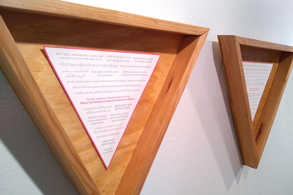 Two of the frames on the wall