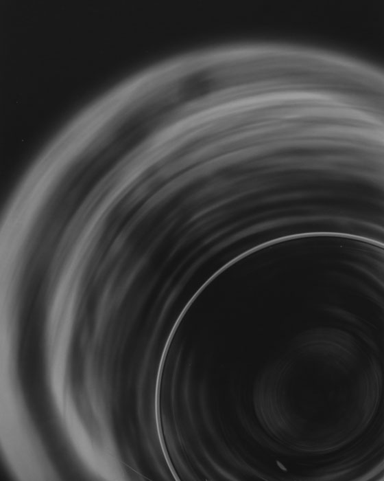 Photogram of circles cast from glass