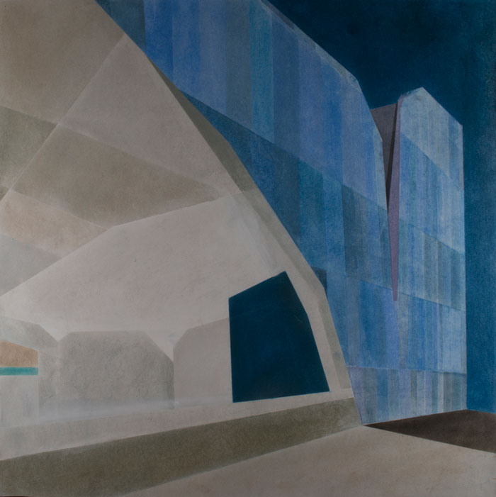 Pastel drawing of the Southern Utah Museum of Art