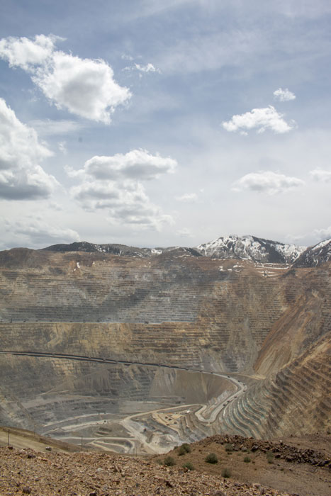 A view looking down into the Bingham Canyon mine in northern Utah