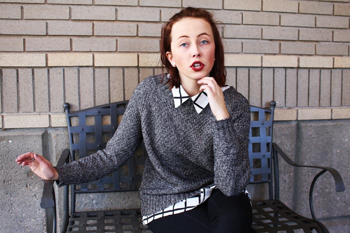 Woman sitting on a bench