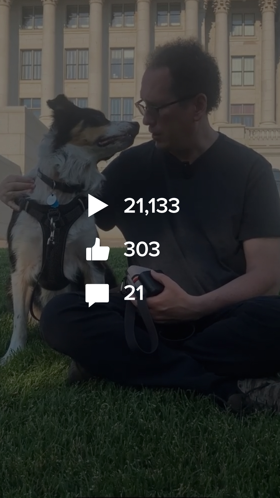 Video thumbnail with stats: 21,133 views, 303 likes, 21 comments
